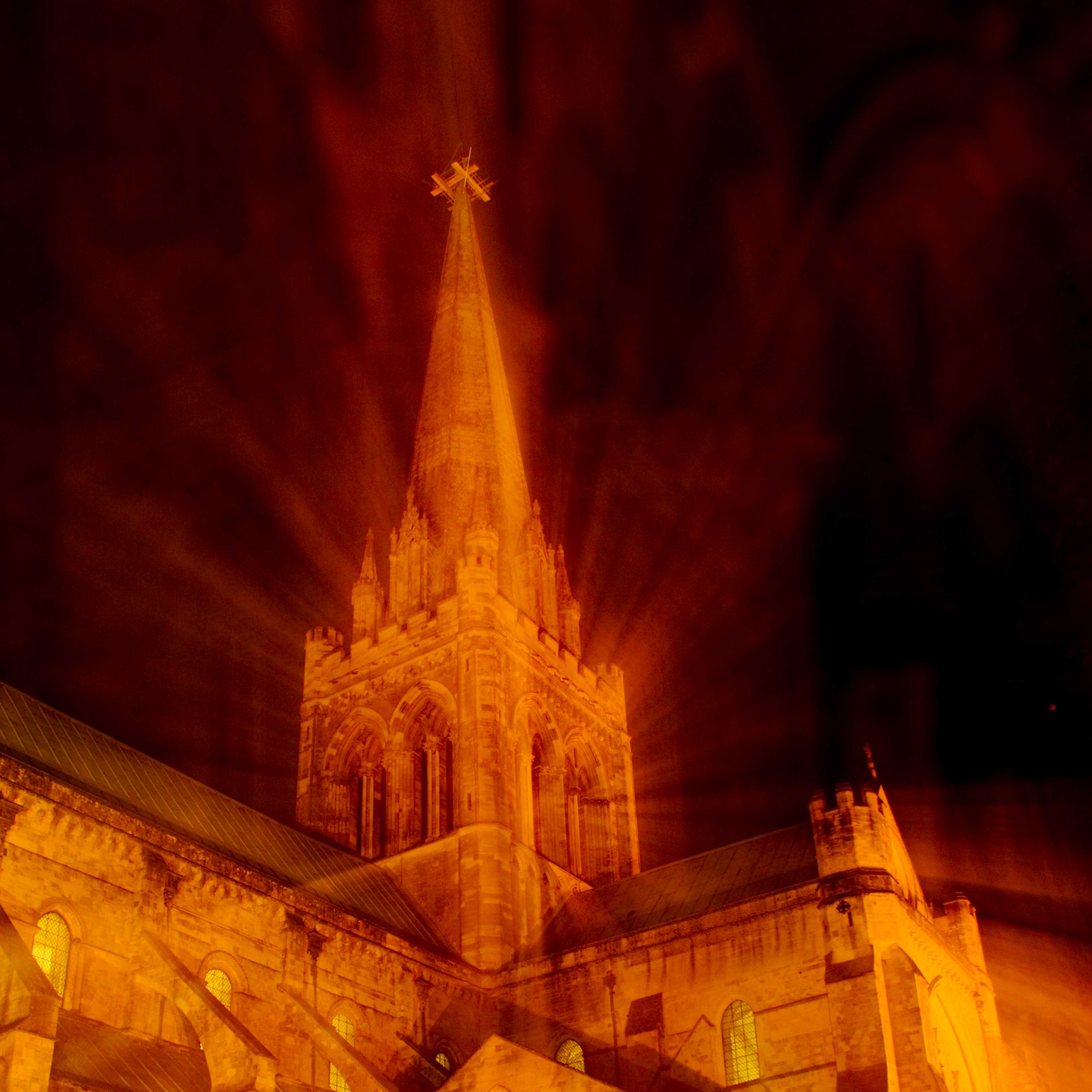 Chichester Cathedral by night